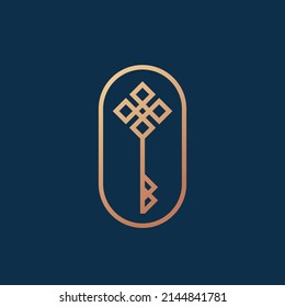  luxury key gold logo template