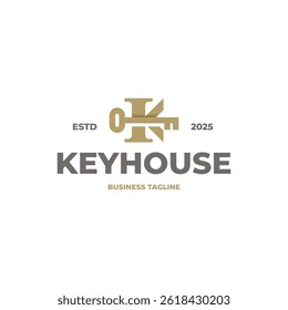 luxury key k letter logo vector