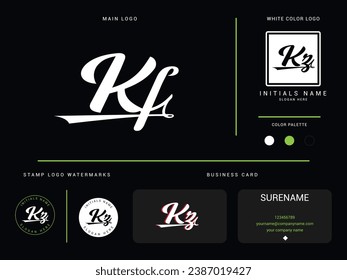 Luxury Kf Logo Icon, Creative Kf fk Logo Letter Design For Your Finance or Business