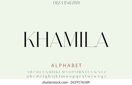 Luxury KHAMILA alphabet letters font for logo