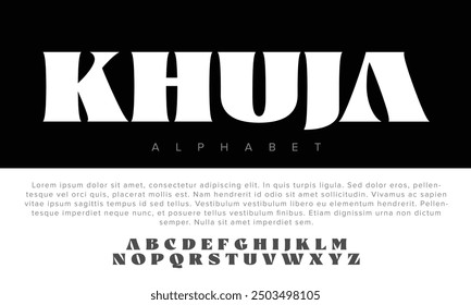 Luxury Khuja alphabet letters font for logo