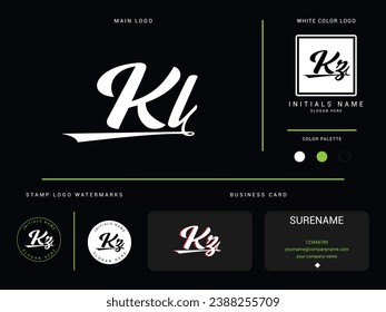 Icono del logotipo de lujo de Ki, diseño de carta con el logotipo creativo de Ki ik para sus finanzas o negocios