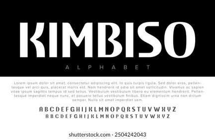 Letras de lujo del alfabeto de Kimbiso para el logotipo