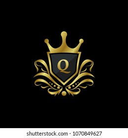 Luxury King Q Letter Logo