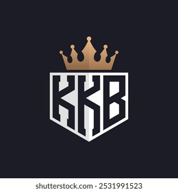 Luxury KKB Logo with Crown. Elegant Initials KKB Letter Logo for Exclusive Brands. Letter KKB Monogram for High-End Businesses
