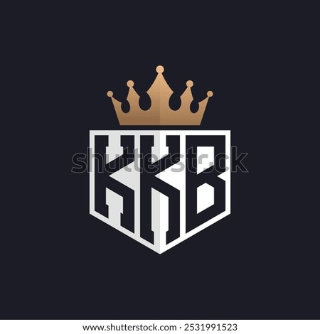 Luxury KKB Logo with Crown. Elegant Initials KKB Letter Logo for Exclusive Brands. Letter KKB Monogram for High-End Businesses