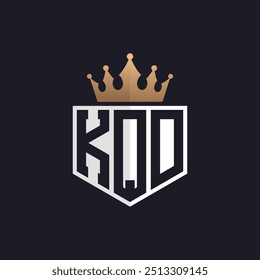 Luxury KQD Logo with Crown. Elegant Initials KQD Letter Logo for Exclusive Brands. Letter KQD Monogram for High-End Businesses