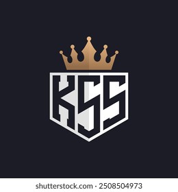 Luxury KSS Logo with Crown. Elegant Initials KSS Letter Logo for Exclusive Brands. Letter KSS Monogram for High-End Businesses