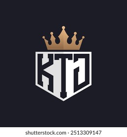 Luxury KTJ Logo with Crown. Elegant Initials KTJ Letter Logo for Exclusive Brands. Letter KTJ Monogram for High-End Businesses