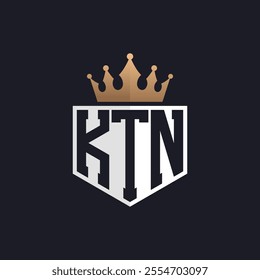 Luxury KTN Logo with Crown. Elegant Initials KTN Letter Logo for Exclusive Brands. Letter KTN Monogram for High-End Businesses