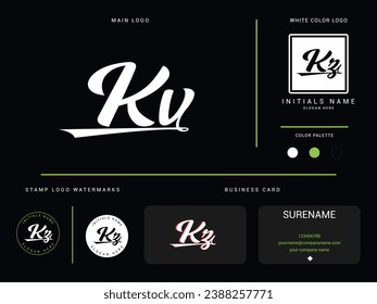 Luxury Kv Logo Icon, Creative Kv vk Logo Letter Design For Your Finance or Business