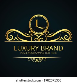 Luxury L letter logo design