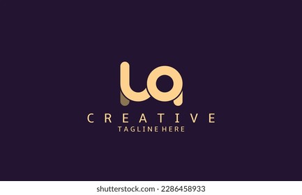 Luxury LA Letter Logo Design. Modern minimalistic creative LA or LO letter initial icon vector template. Premium logo with golden design. Elegant corporate identity.