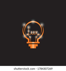 Luxury Lamp logo design illustration
