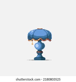 luxury lamp in pixel art style