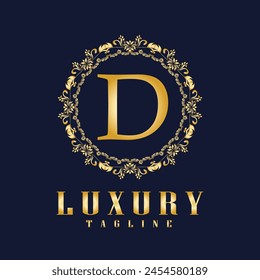 Luxury latter D logo. minimalist Latter D logo