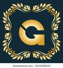 Luxury latter G logo Vector with golden color . Luxury modern minimalist monogram letter G logo