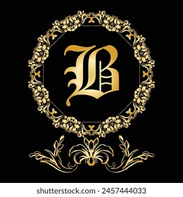 Luxury Latter Logo B. Logo use for  weeding, flower,  Fashion , clothing Brands