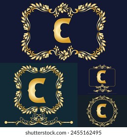 Luxury latter logo. Latter C