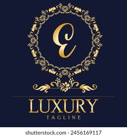 Luxury latter logo. Latter E for for weeding, flower,  Fashion , clothing  logo