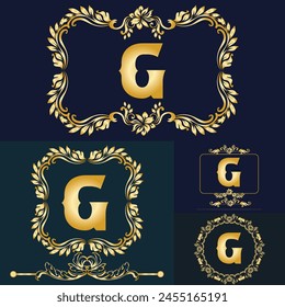 Luxury latter logo. Latter G with variation infinity line designs for marriage couple, fashion, jewelry, boutique and creative