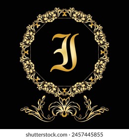 Luxury Latter Logo I. Logo use for  weeding, flower,  Fashion , clothing Brands