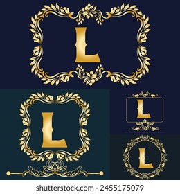 Luxury latter logo. Latter L with variation infinity line designs for marriage couple, fashion, jewelry, boutique and creative