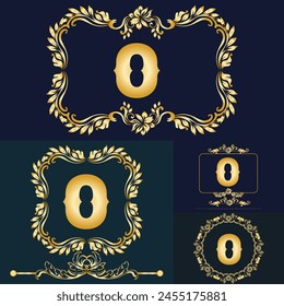 Luxury latter logo. Latter O with variation infinity line designs for marriage couple, fashion, jewelry, boutique and creative