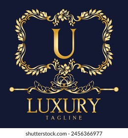 Luxury Latter logo. Latter U logo for weeding, flower,  Fashion , clothing brands