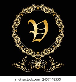 Luxury Latter Logo V. Logo use for  weeding, flower,  Fashion , clothing Brands