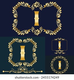 Luxury latter logo. Latter I with variation infinity line designs for marriage couple, fashion, jewelry, boutique and creative