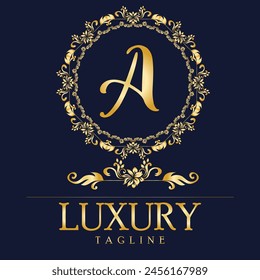 Luxury latter logo. Latter A for for weeding, flower,  Fashion , clothing  logo
