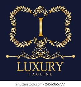 Luxury Latter logo. Latter I logo for weeding, flower,  Fashion , clothing brands
