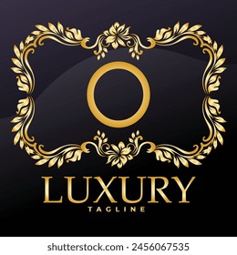 Luxury Latter Luxury O logo golden color . Logo for weeding, flower,  Fashion , clothing