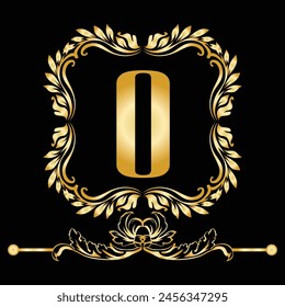 Luxury Latter O logo with golden color. use for weeding, flower,  Fashion , clothing brands logo