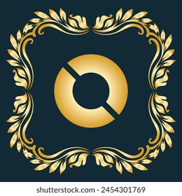 Luxury latter O logo Vector with golden color . Luxury modern minimalist monogram letter O logo
