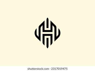 luxury lawyer or legal logo letter H