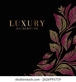 LUXURY leaf background vector illustration