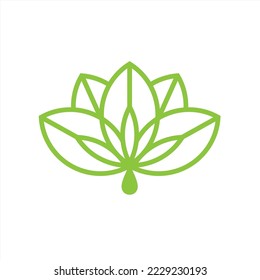 Luxusblatt Cannabis oder Marijuana Leaf im Rahmen von Icon und Logos Concept