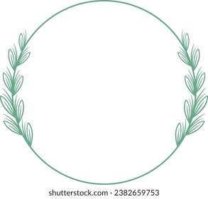 Luxury leaf circle for wedding