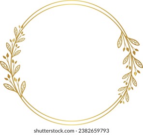 Círculo de hojas de lujo para la boda