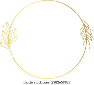 Luxury leaf circle for wedding