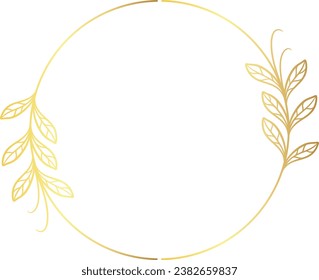 Círculo de hojas de lujo para la boda