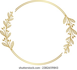 Círculo de hojas de lujo para la boda