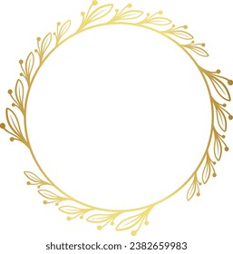 Luxury leaf circle for wedding
