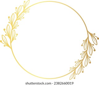 Luxury leaf circle for wedding