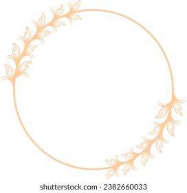 Luxury leaf circle for wedding