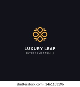 Luxury Leaf Logo Vector, Abstract Logo Leaf.