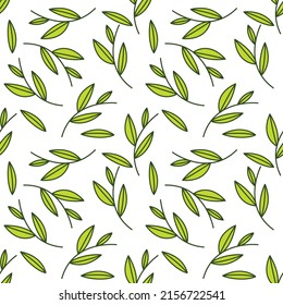 Luxury Leaf Nature background vector. Floral Seamless Pattern 