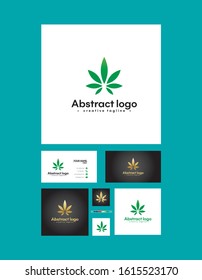 Luxury Leaf vector logotype with business card template. Premium letter B logo with golden design. Elegant corporate identity
